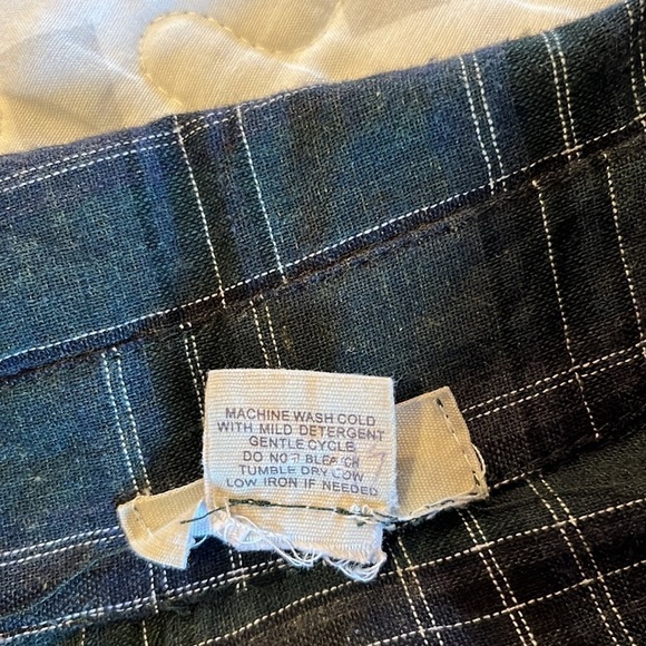 Passport Dark Green Windowpane Plaid Long Button-down Shirt Dress Size Med​​​​​ - Picture 11 of 11